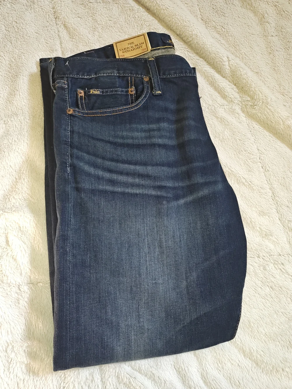 Polo by Ralph Lauren Men's Dark Indigo Bootcut Jeans 38x30